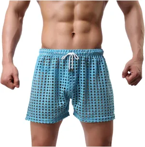 Womens Sexy Sleepwear Fashionable Male Loose And Mesh Hollow Out Pants Gothic Lingerie for