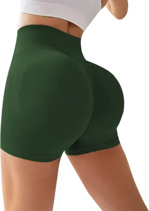 Women's Sports Tight Lifting Hip Five Pants High Waist Seamless Yoga Fitness Pants Short Pants