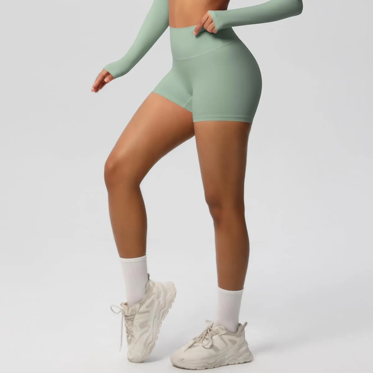 Women's Sports Yoga Shorts High Waist Hip Lift Fitness Running Cycling Quick Dry Breathable Yoga Women's Yoga Shorts