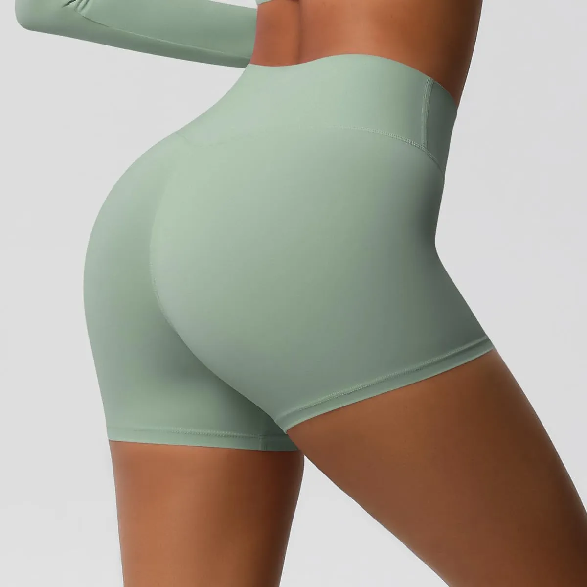 Women's Sports Yoga Shorts High Waist Hip Lift Fitness Running Cycling Quick Dry Breathable Yoga Women's Yoga Shorts