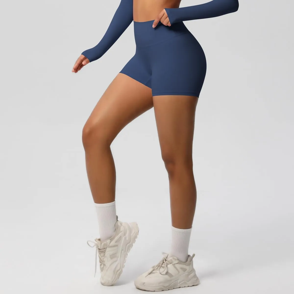 Women's Sports Yoga Shorts High Waist Hip Lift Fitness Running Cycling Quick Dry Breathable Yoga Women's Yoga Shorts