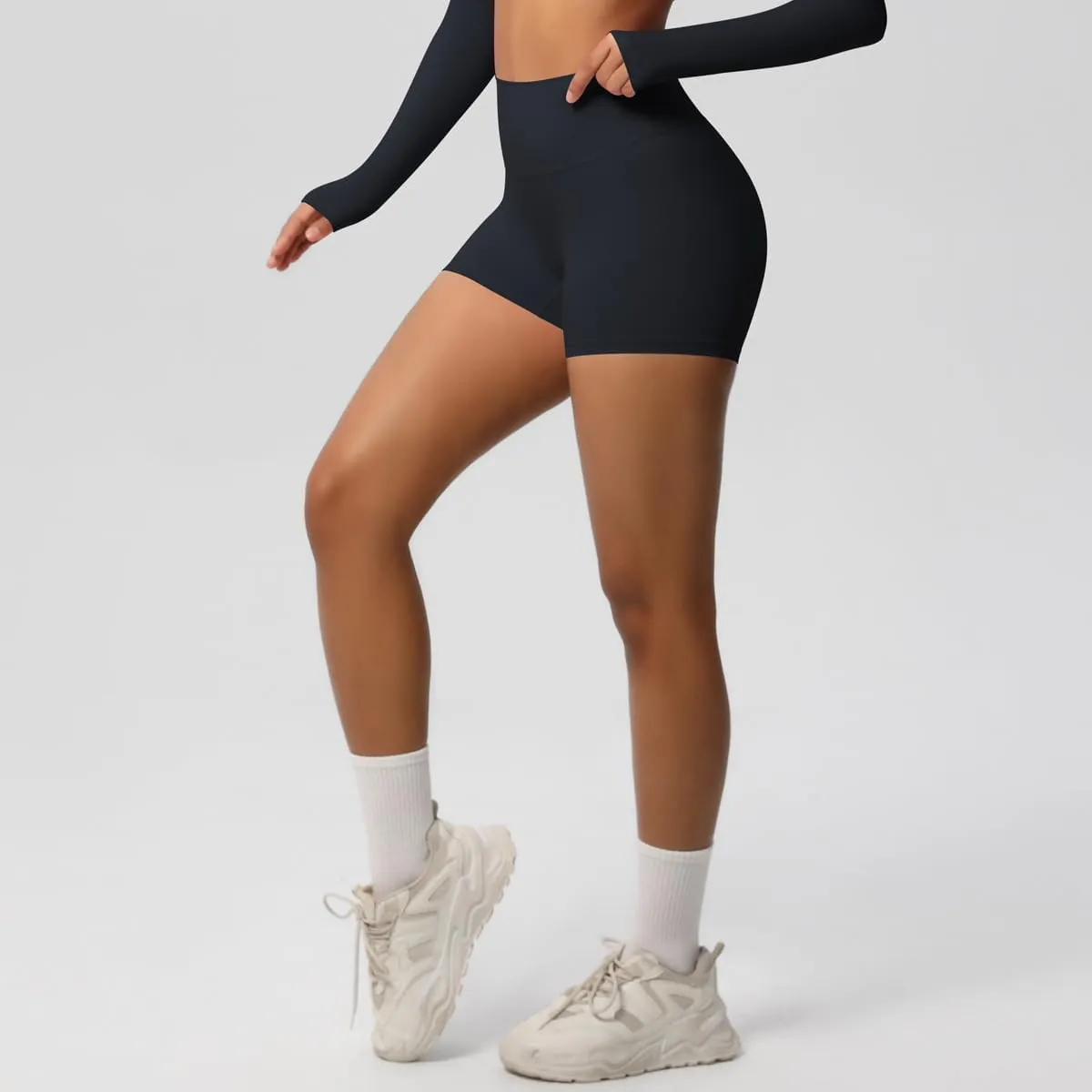 Women's Sports Yoga Shorts High Waist Hip Lift Fitness Running Cycling Quick Dry Breathable Yoga Women's Yoga Shorts