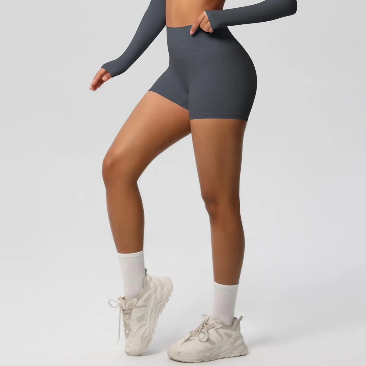 Women's Sports Yoga Shorts High Waist Hip Lift Fitness Running Cycling Quick Dry Breathable Yoga Women's Yoga Shorts