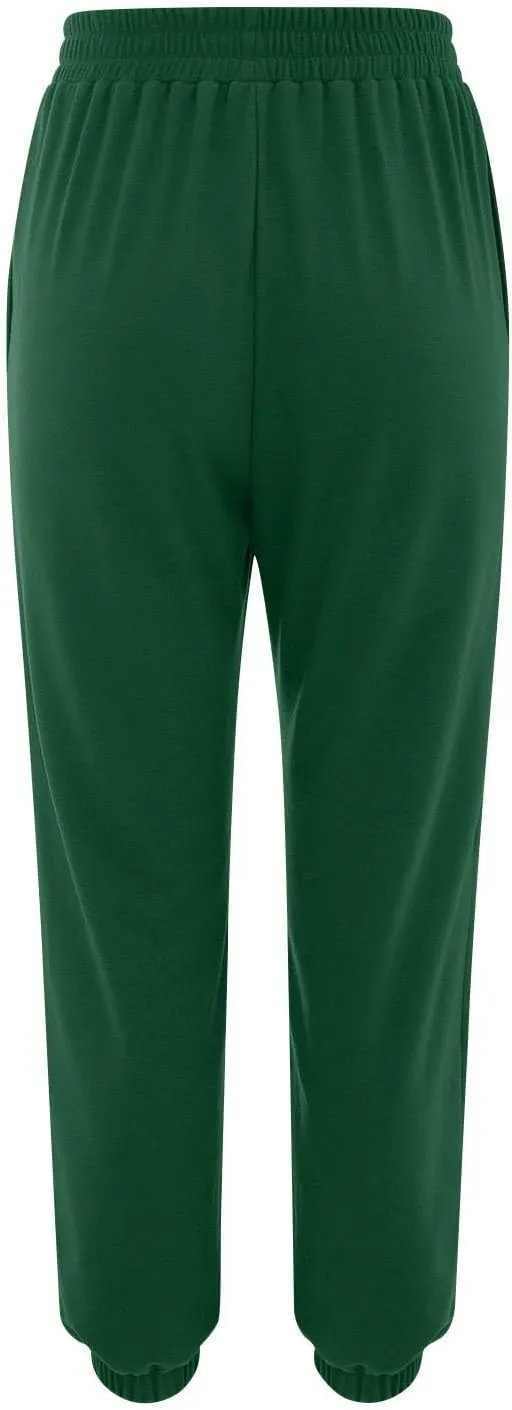 Women's Sweatpants Drawstring Cinch Bottom Yoga Joggers Lightweight Fleece Joggers Casual Cute Sweatpants with Pockets
