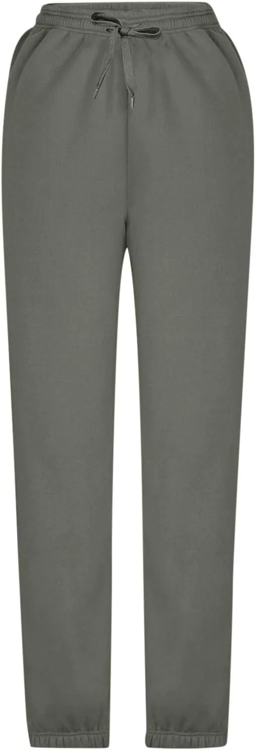 Women's Warm Sherpa Lined Athletic Sweatpants Jogger Fleece Pants Baggy Solid Sweatpants