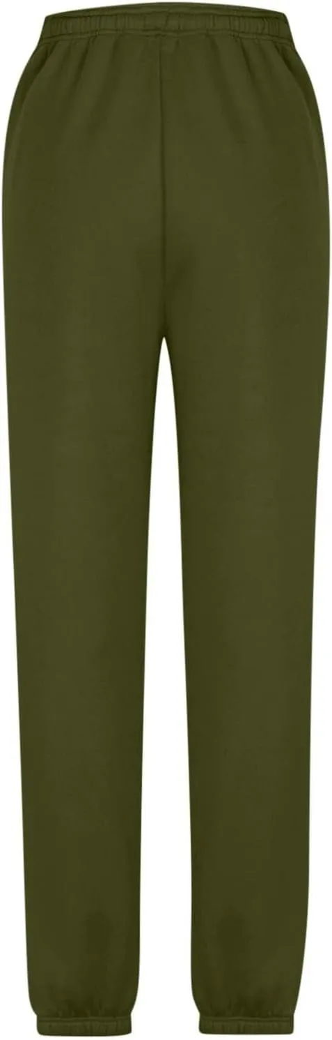 Women's Warm Sherpa Lined Athletic Sweatpants Jogger Fleece Pants Baggy Solid Sweatpants