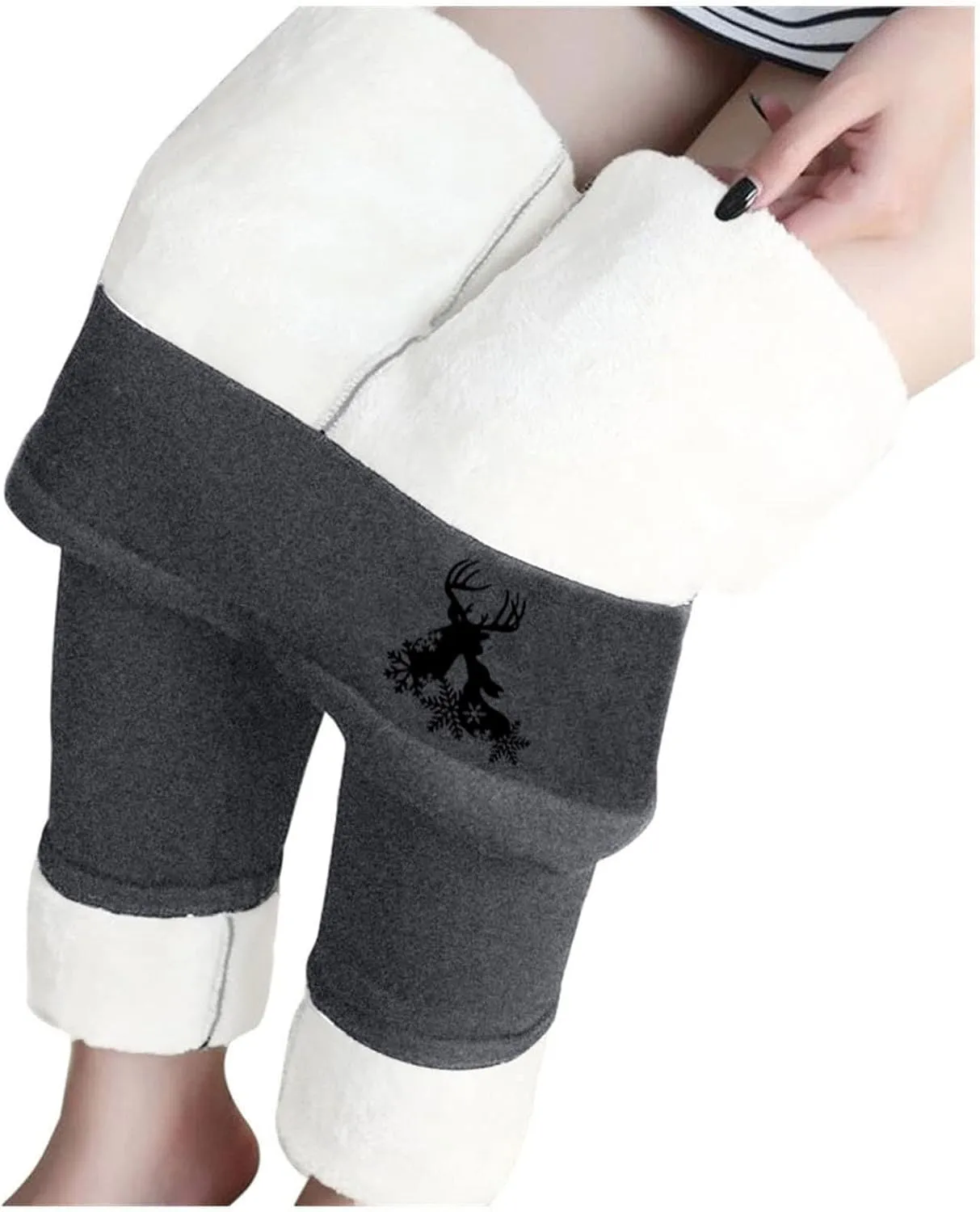 Womens Winter Fleece Lined Leggings Winter Warm Athletic Jogger Sporty Athletic Joggers Pants Lounge Pants Fluffy Sleepwear