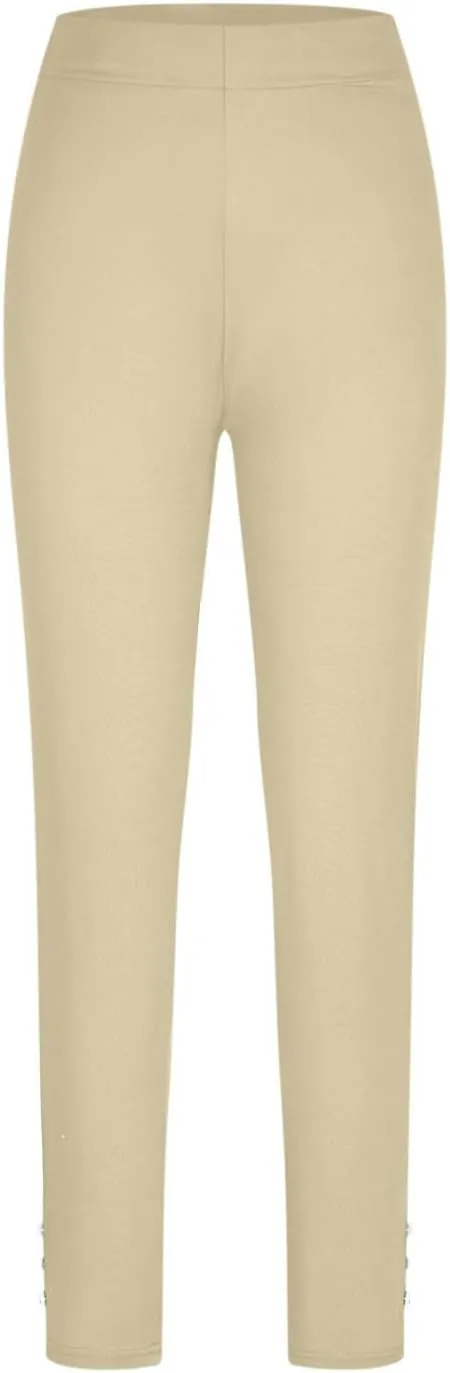 Xiaojmake Cinched Ankle Leggings with Button Accents Tummy Control High Waist Yoga Pants Athletic Yoga Leggings Loungewear