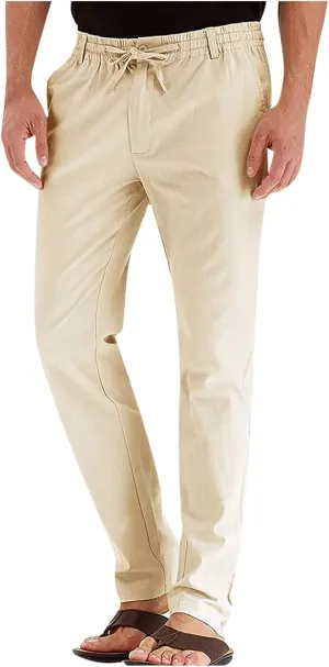 Ymosrh Mens Fashion Joggers Pants Large Elastic Waist Cotton Versatile Solid Color Sweatpants Scrubs Men Set Joggers